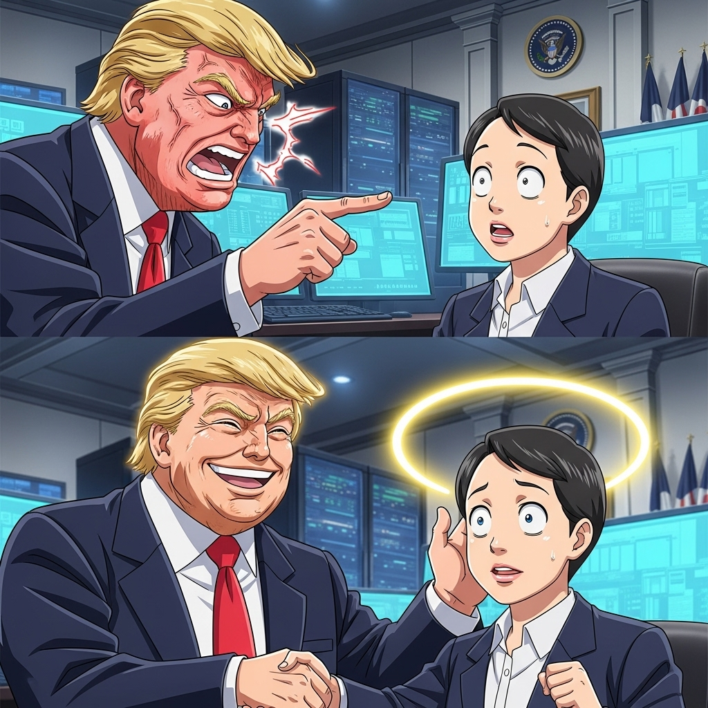 川普與英特爾執行長態度大逆轉