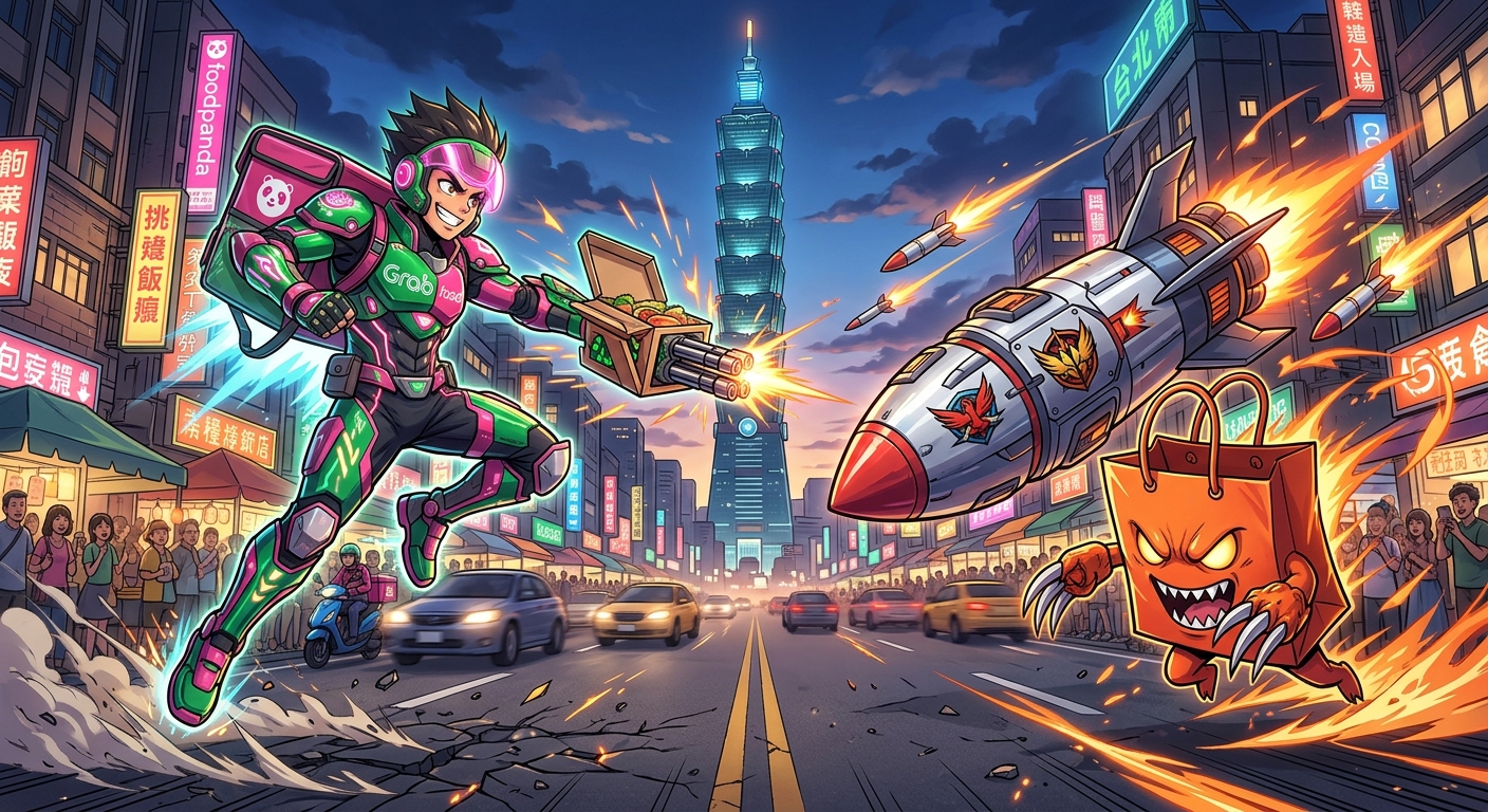 Grab foodpanda Battle Taiwan