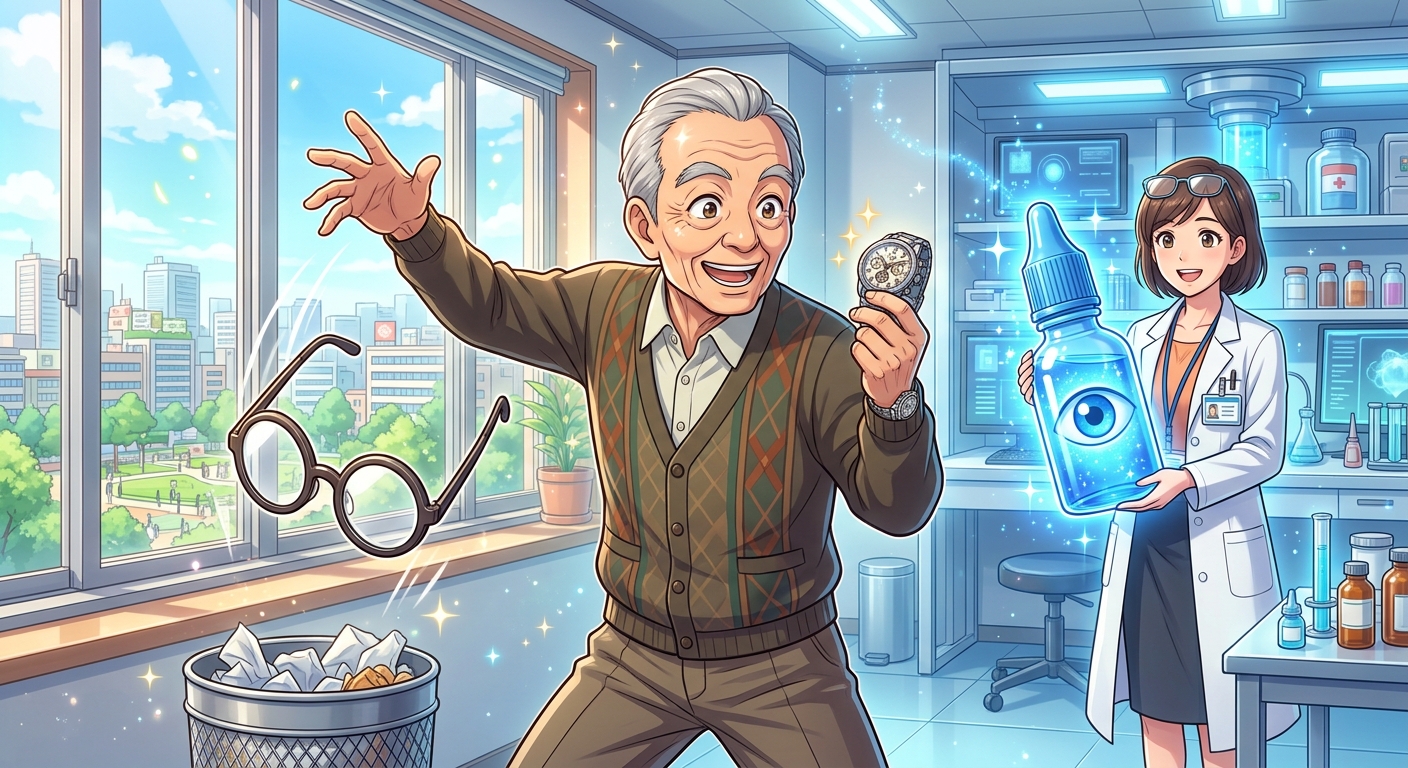 新型老花眼藥水示意圖