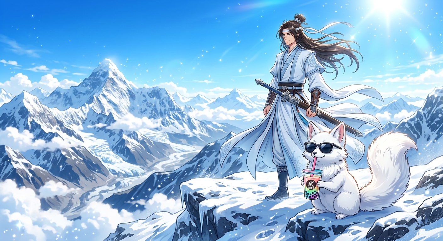 雪山救狐 AI 迷因